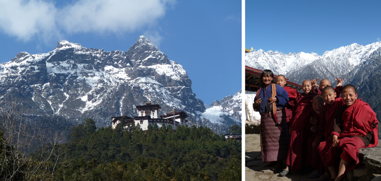 Dzong del distrito de Gasa y sus habitantes