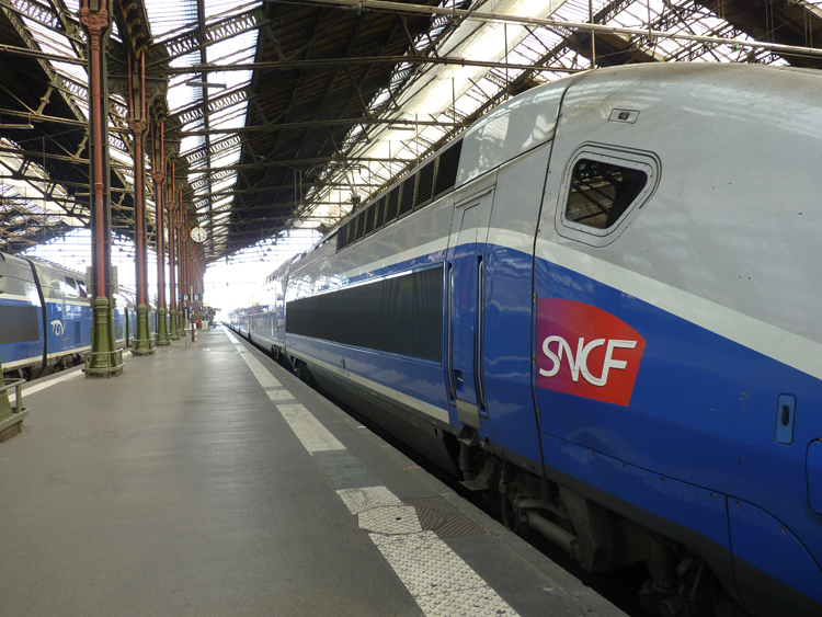 The modern TGV in the historic Gare de Lyon